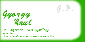 gyorgy maul business card